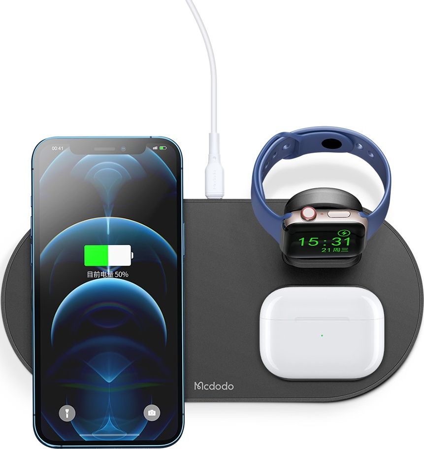 Mcdodo Mcdodo Stacja dokująca 3w1 do iPhone, Airpods, Watch