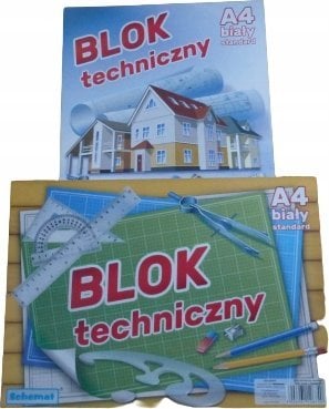 SCHEMAT Blok techniczny A4/10K biały (10szt)