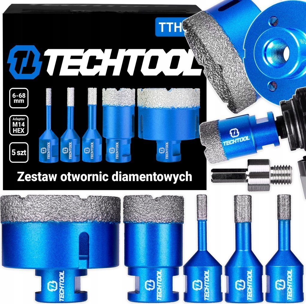 STAVTOOL TECHTOOL TTHS01 Zestaw otwornic diamentowych