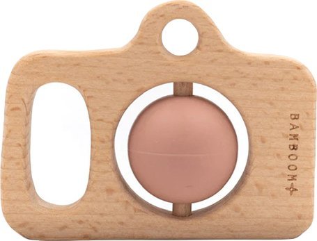 BAMBOOM Aparat zabawka drewno&silikon różowy 4m+