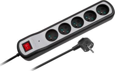 Listwa zasilająca Rebel Tools URZ3063 5 gniazd 3 m srebrna (URZ3063-3W)