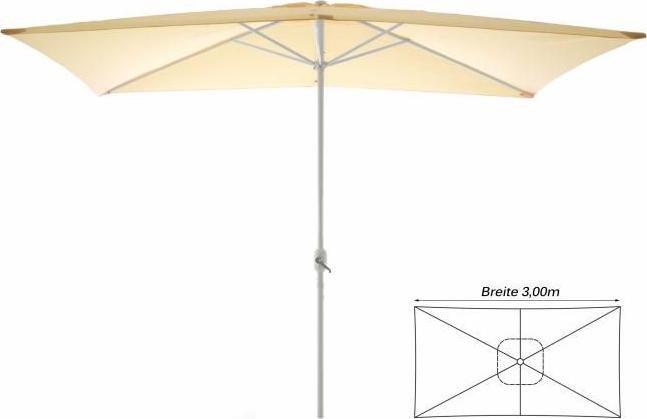 Garthen Ogrodowy parasol - prostokątny 2x3 m - champagne