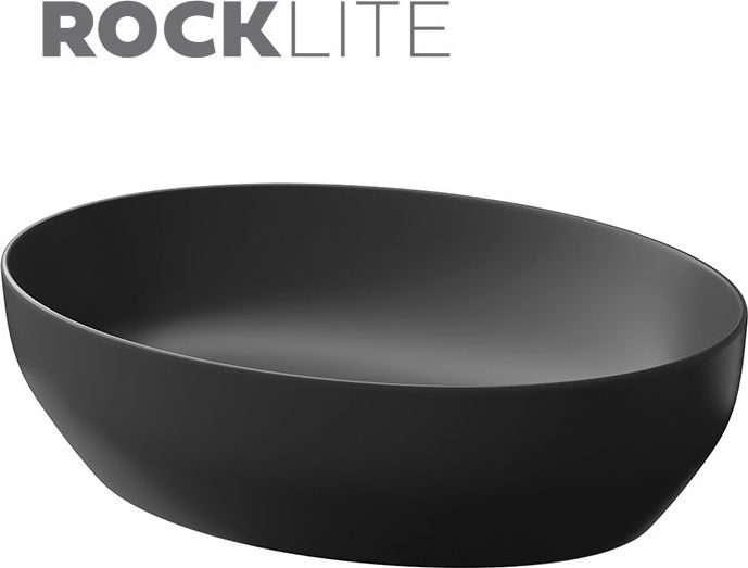 Umywalka Cersanit K677-014 Umywalka Nablatowa Larga Elipsa Antracyt Mat (50X38) BOX//CE.KRLA.U-NABL.LARGA.MAT-ANTR