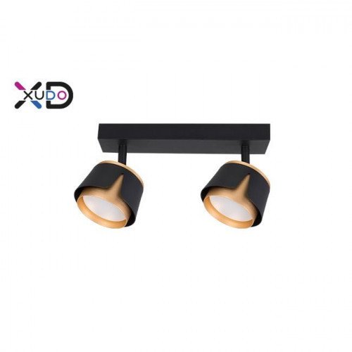 Kinkiet GX53 LED x2 czarny+złoty