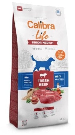 CALIBRA DOG life senior medium fresh beef 12kg