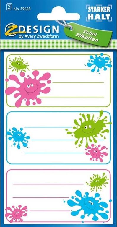 Avery Zweckform Naklejki na książki i zeszyty - Kleksy