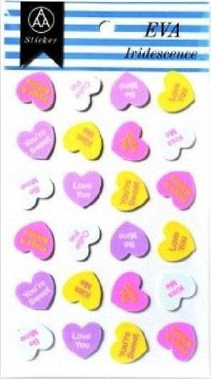 Stiker z elementami z pianki z lekkim brokatem