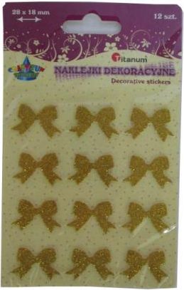 Titanum Zestaw dekoracyjny naklejki kokardki złote