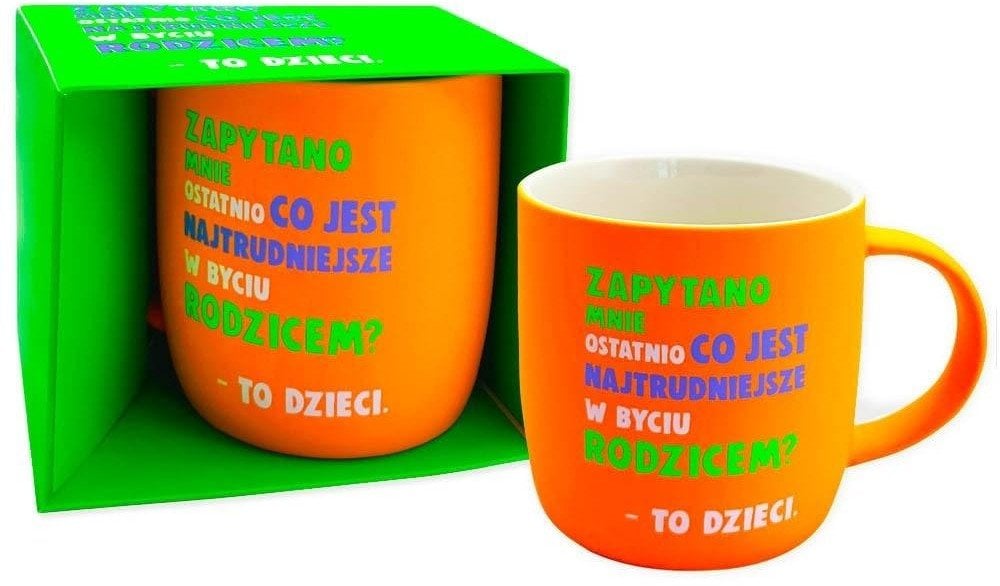 KUKARTKA Kubek neonowy Bycie rodzicem