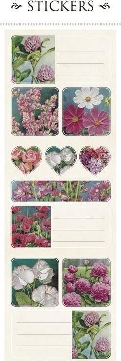 Skona Ting Naklejki ozdobne ST149-6 kwiaty lata 2 arkusze