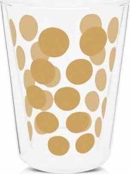 Zak!designs Zestaw 2 szklanek 350ml z łyżeczkami, złoty / Zak!designs