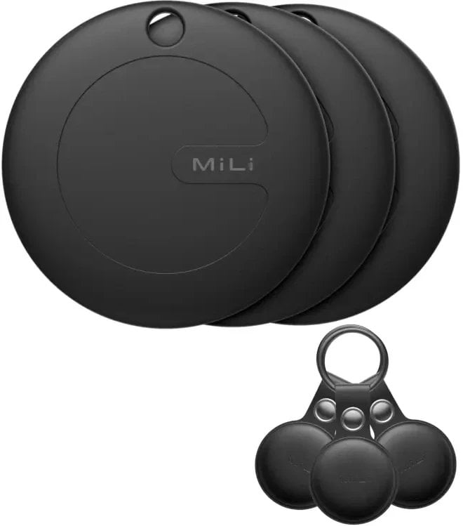 MiLi 3x lokalizator MiTag DUO czarny + etui na Android i iOS
