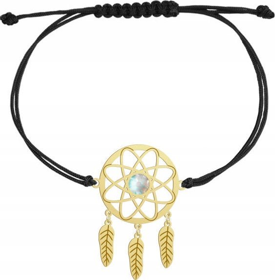 Radziszewska Jewellery Bransoletka Złota Łapacz Snów Sznurek 925 Prezent Dedykacja Biżuteria