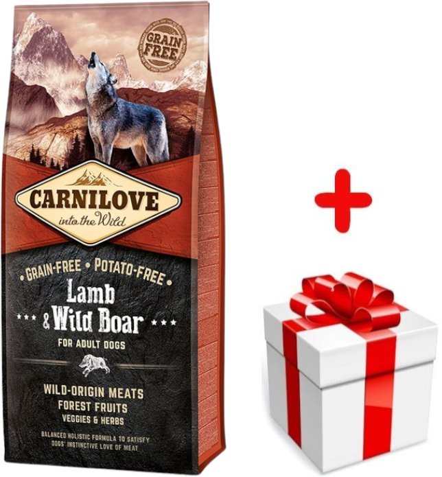 Carnilove Lamb & Wild Boar for Adult 12kg + niespodzianka dla psa GRATIS!