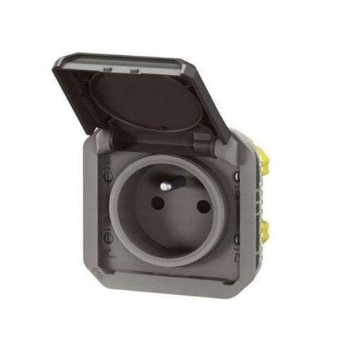 NOWE PLEXO 55 Gniazdo 2P+Z zaciski śrubowe mechanizm 16A - 250V AC antracyt 069840L