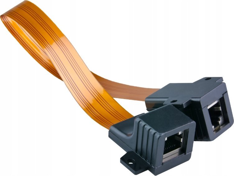 Kabel DPM Przewód RJ45 podokienny ultra slim, 29,5 cm, pomarańczowy