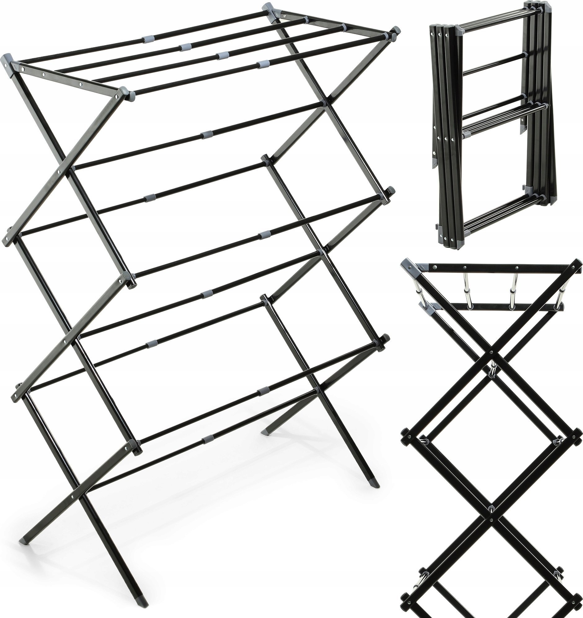 Suszarka na pranie Kadax KADAX Suszarka Na Pranie Stojąca Pionowa Balkonowa 104cm Stalowa Stabilna