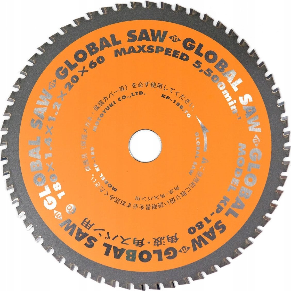 GLOBAL SAW Piła tarczowa do cięcia cienkiej stali GLOBAL SAW 180 x 1,4/1,2 x 20mm / 60z CERMET