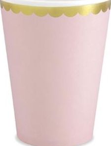 Party Deco kubeczki, Yummy, jasny róż, 220ml, 6 sztuk uniwersalne (33396)