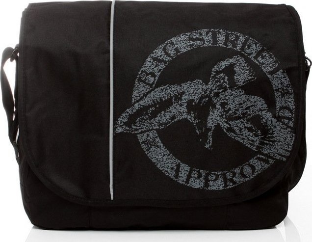 Bag Street Torba szkolna męska na ramię czarna HAWK