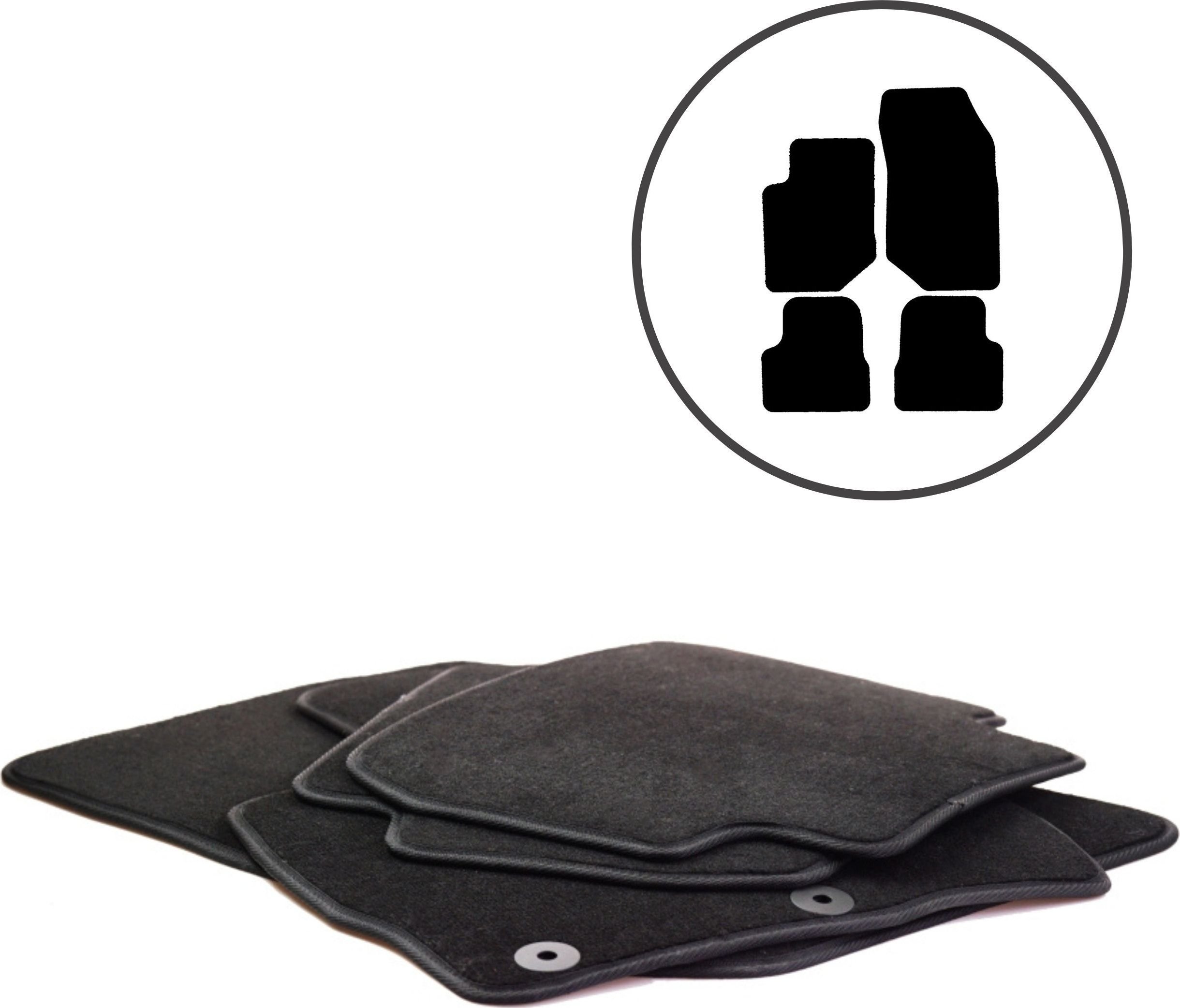 Dikel Dywaniki samochodowe welurowe 4szt Opel Mokka B