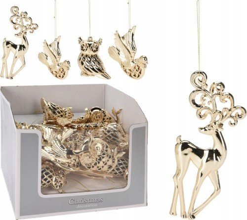 Koopman Zawieszka na choinkę sowa złota ozdobna 10 cm 1szt