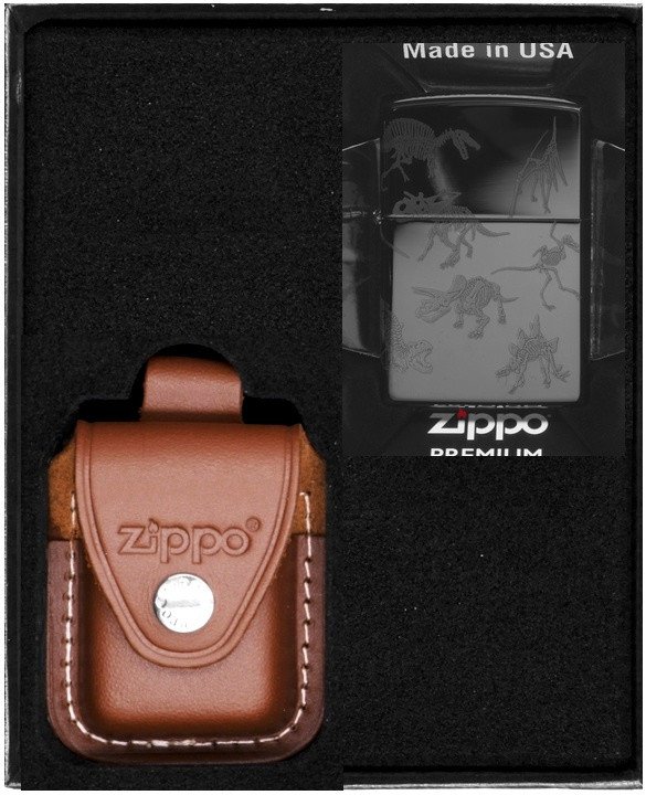 Zestaw ZIPPO Zapalniczka DINOSAUR SKELETONS DESIGN Prezentowy No4