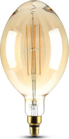 V-TAC Żarówka LED 8W Straight Filament E27 BF180 Bursztyn Ściemnialna VT-2178D 2000K 600lm