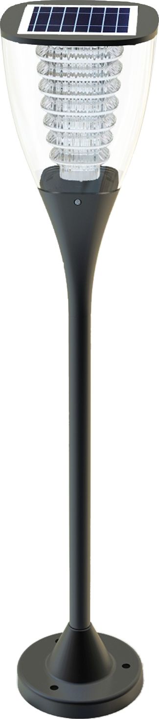 PowerNeed Solarna latarnia ogrodowa Pearl z czujnikiem zmierzchu, panel o mocy 1.6W, ciepłe białe światło LED