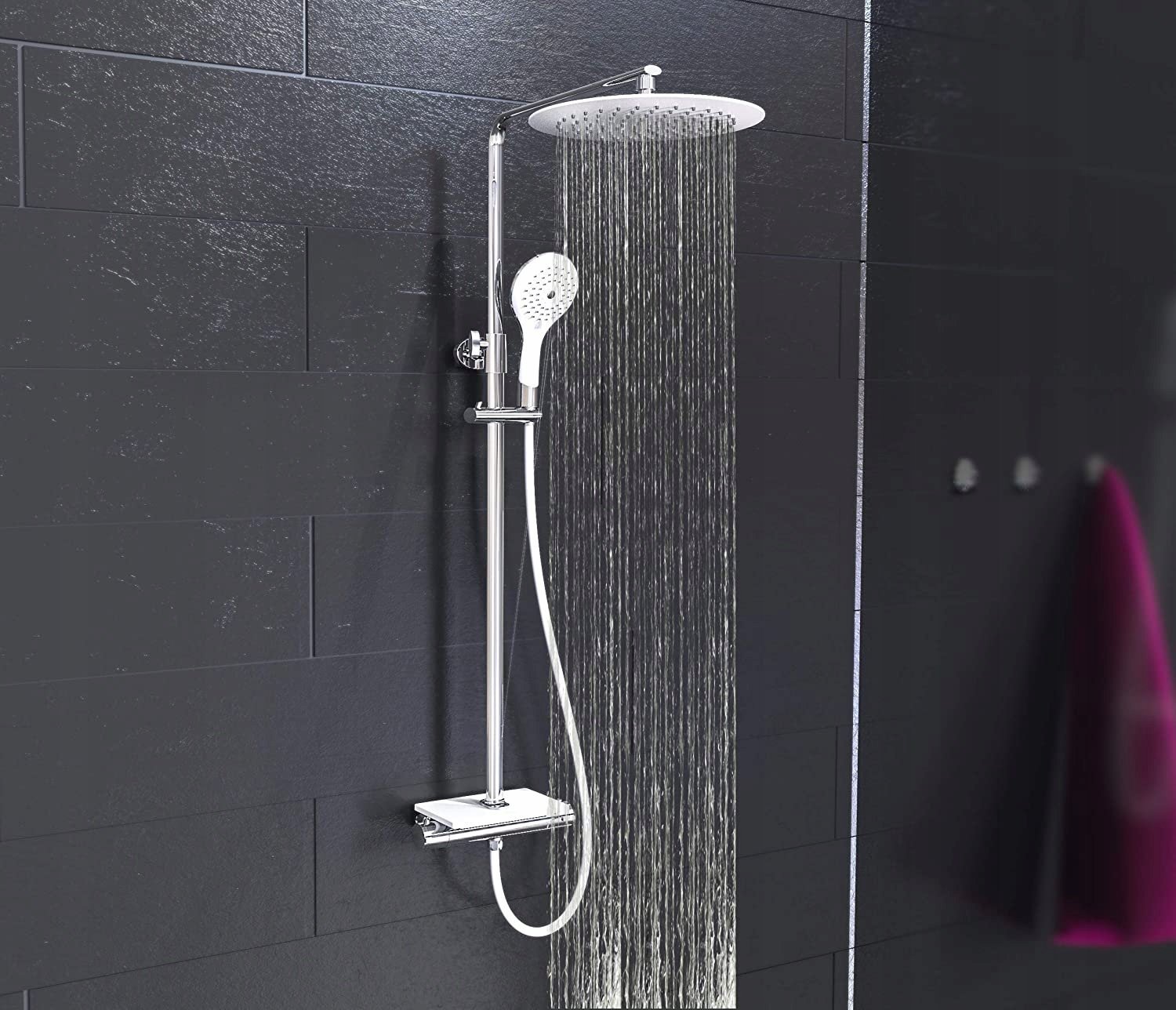 Bateria prysznicowa Eisl Bateria prysznicowa z deszczownicą i termostatem GRANDE VITA