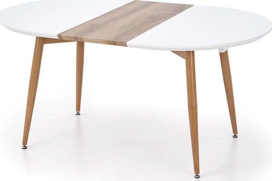 Halmar Stół EDWARD 120(200)x100 biały/dąb san remo nowoczesny HALMAR