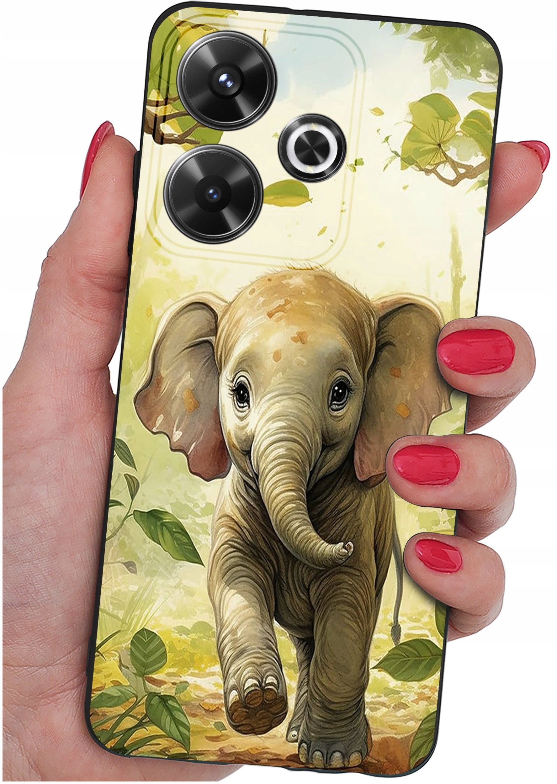 Etui do Xiaomi Redmi 13 4G WZORY |SILIKONOWE MATT CASE + SZKŁO 9H