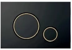 AQ.501-30208 / AQUAFORM / OPTIMA CIRCLE / PRZYCISK WC KOŁA CZARNY MAT + ZŁOTY / M778-5