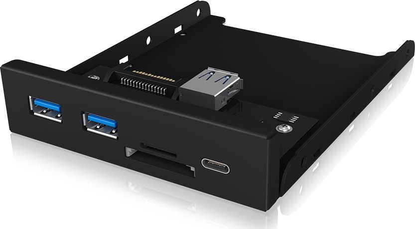 Icy Box Panel przedni 2x USB 3.0 + 1x USB-C + czytnik kart SD (IB-HUB1417-i3)