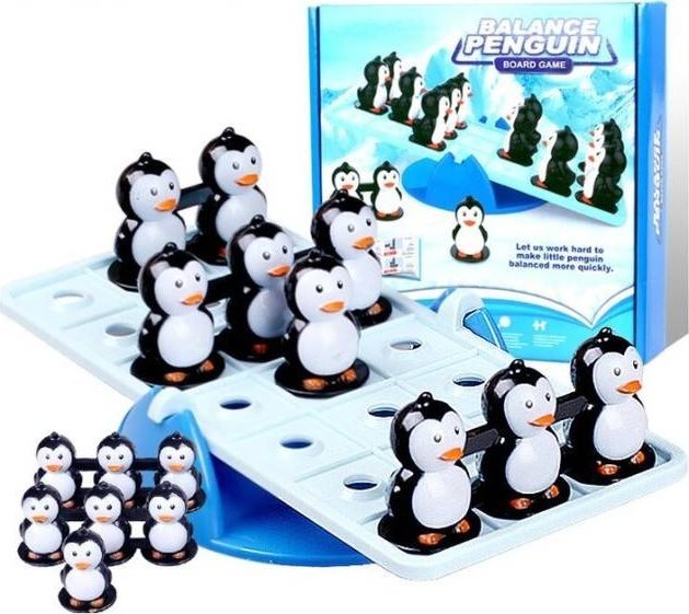 DK Edukacyjna Gra Matematyczna Logiczna Balansujące Pingwinki, Równoważnia, Huśtawka