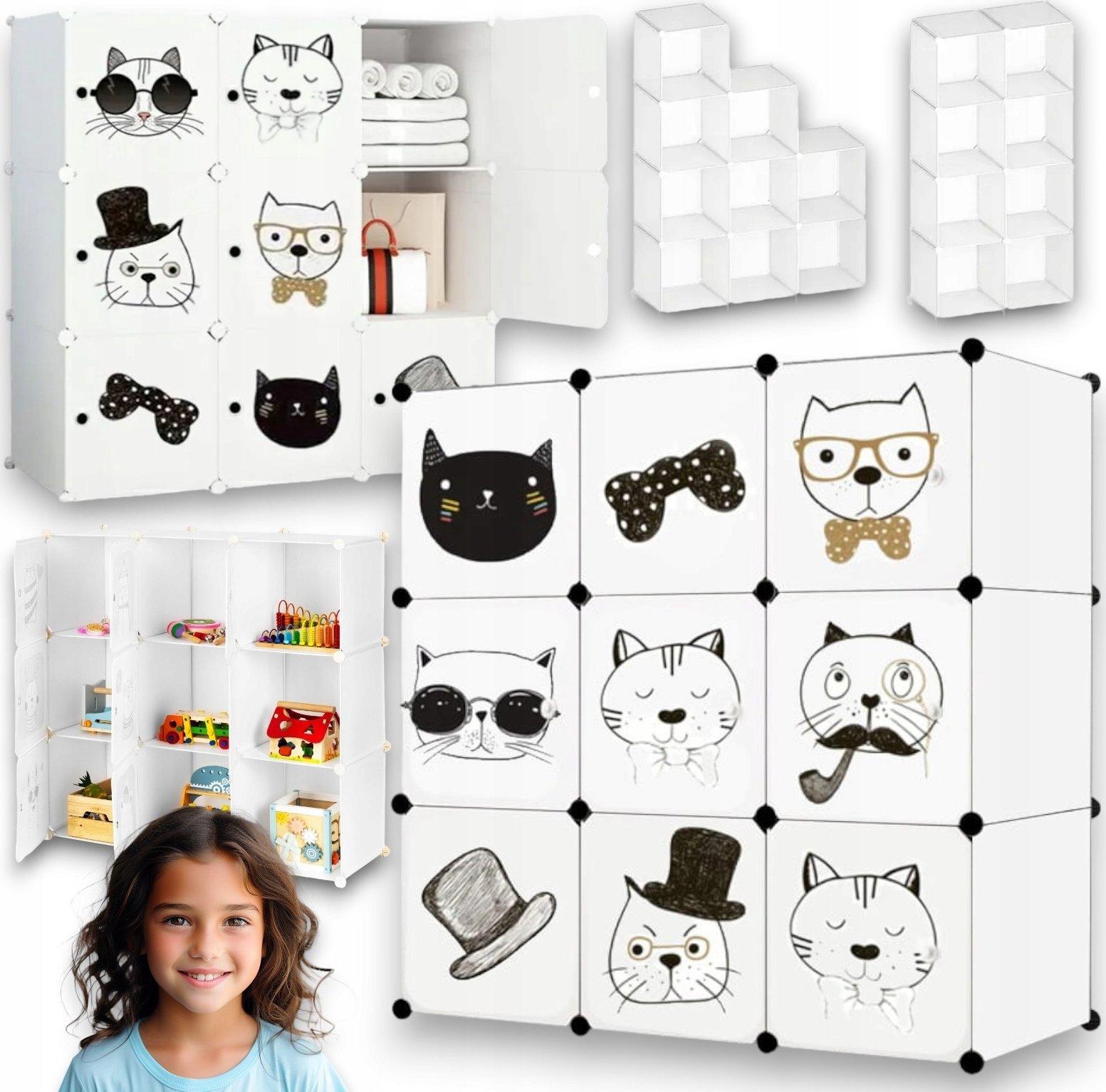 Szafa modułowa 9 regałów