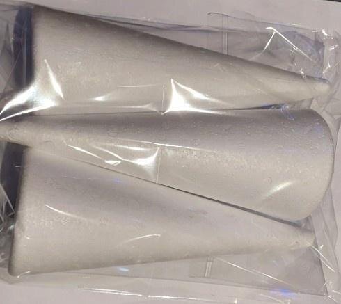 Stożki styropianowe 25cm 3szt