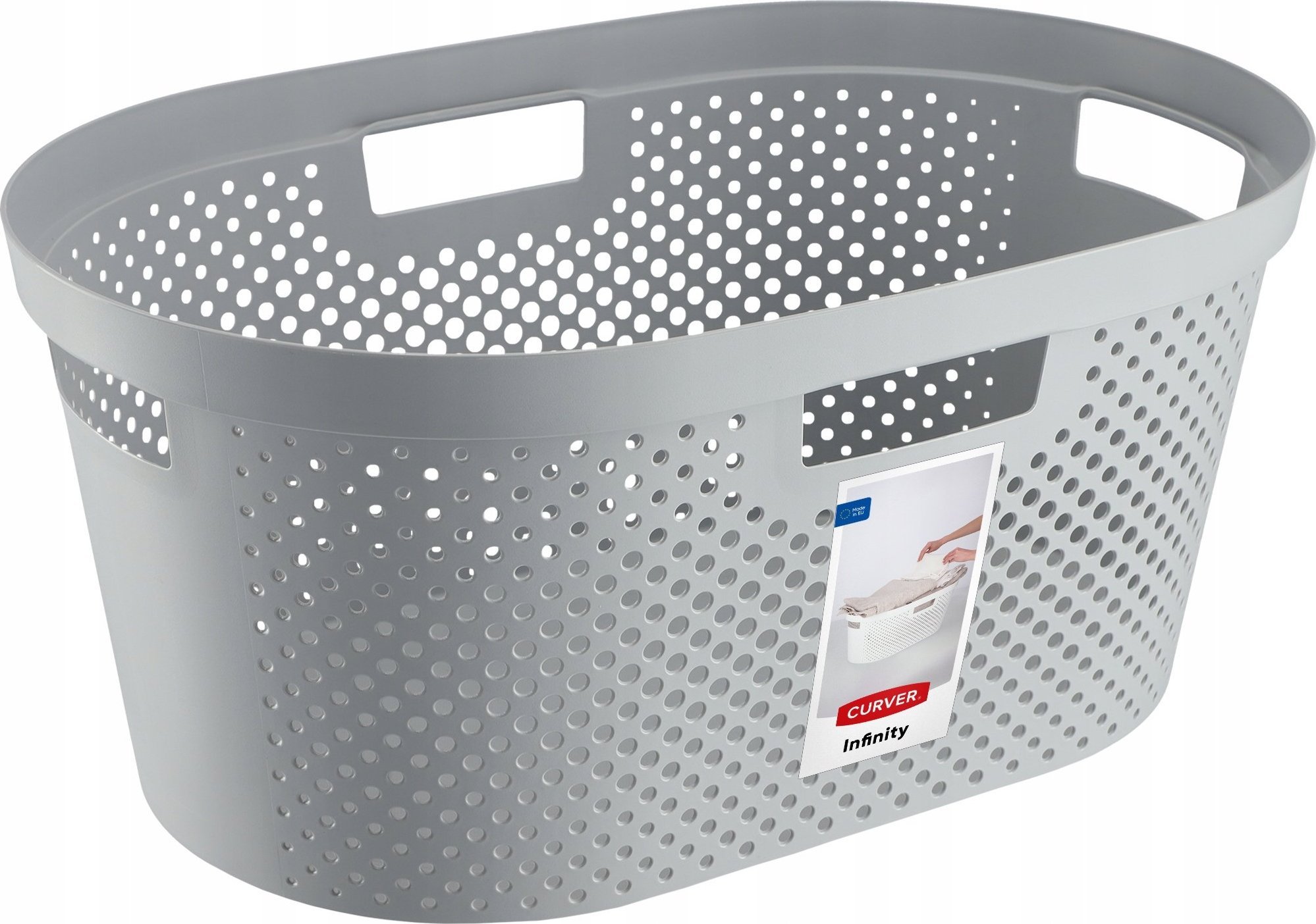 Kosz na pranie Kadax Curver Kosz Na Pranie Do Magla 40 L Jasny Szary