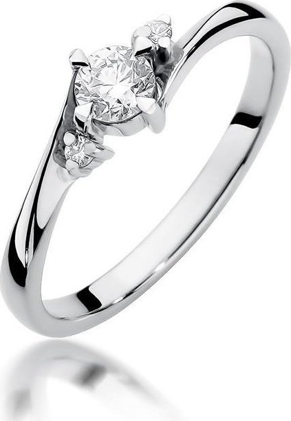 Best Diamonds złoty pierścionek z brylantem 0.28ct 13