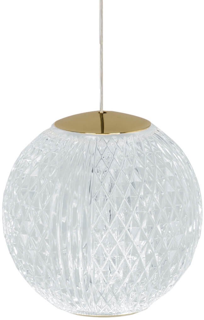 Kulista wisząca lampa EDEM AZ6016 LED 4,2W 3000K złota przezroczysta