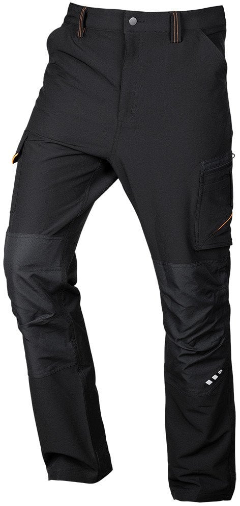 Spodnie robocze Mix&Match, 4 way stretch, czarno-pomarańczowe, rozmiar M