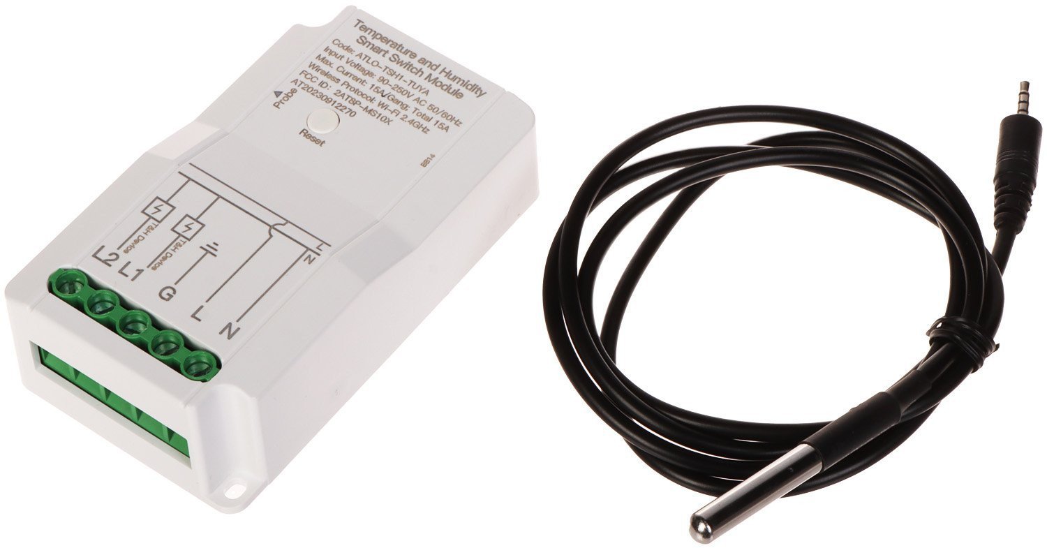 INTELIGENTNY PRZEŁĄCZNIK Z POMIAREM TEMPERATURY ATLO-TSH1-TUYA Wi-Fi, Tuya Smart