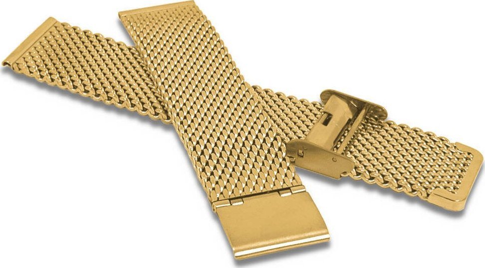 Lavvu Bransoleta stalowa do zegarka 18 mm Lavvu LPSNG18 złota