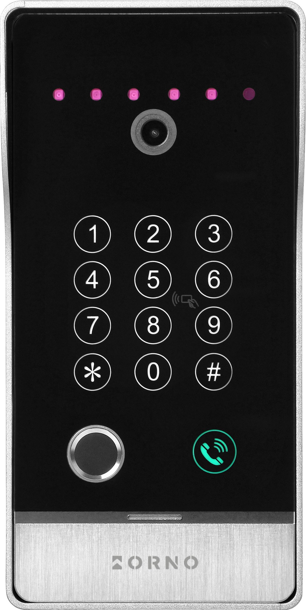 Orno GUARDO panel zewnętrzny z kamerą Full HD 1080p do rozbudowy zestawu, jednorodzinny, z czytnikiem linii papilarnych, szyfratorem i czytnikiem zbli