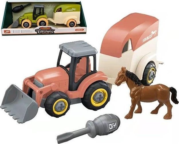 Artyk Mini farma traktor z przyczepą do skręcania