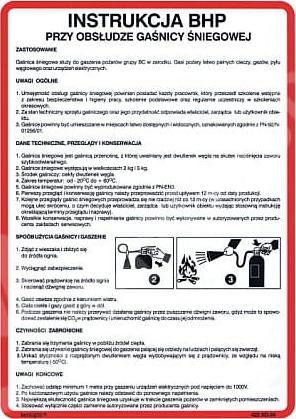 Mój dom Instrukcja 186 Bhp Obsługi Gaśnicy Śniegowej