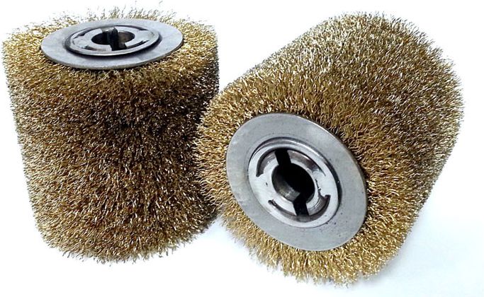 Glob Szczotka do postarzania drewna z drutu mosiądzowanego 100 x 100 x 19mm (GLOB-SZ-DRUT)