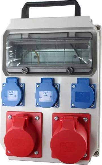 PCE Rozdzielnica przenośna HEL 32A/5P 16A/5P 3xGS IP44 (9012113W)