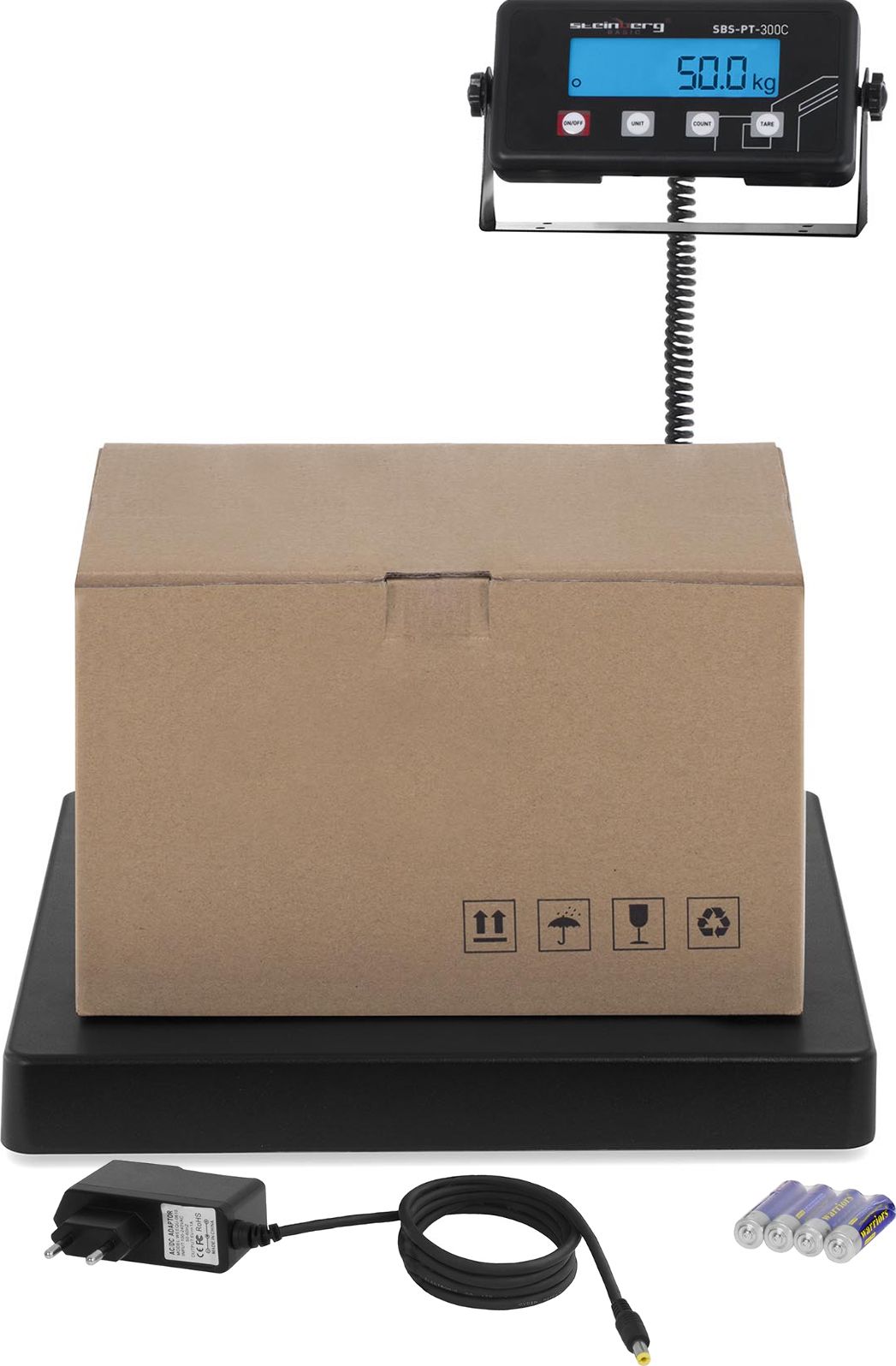 Steinberg Waga przemysłowa paczkowa pocztowa 300kg / 50g LED Steinberg Systems SBS-PT-300C