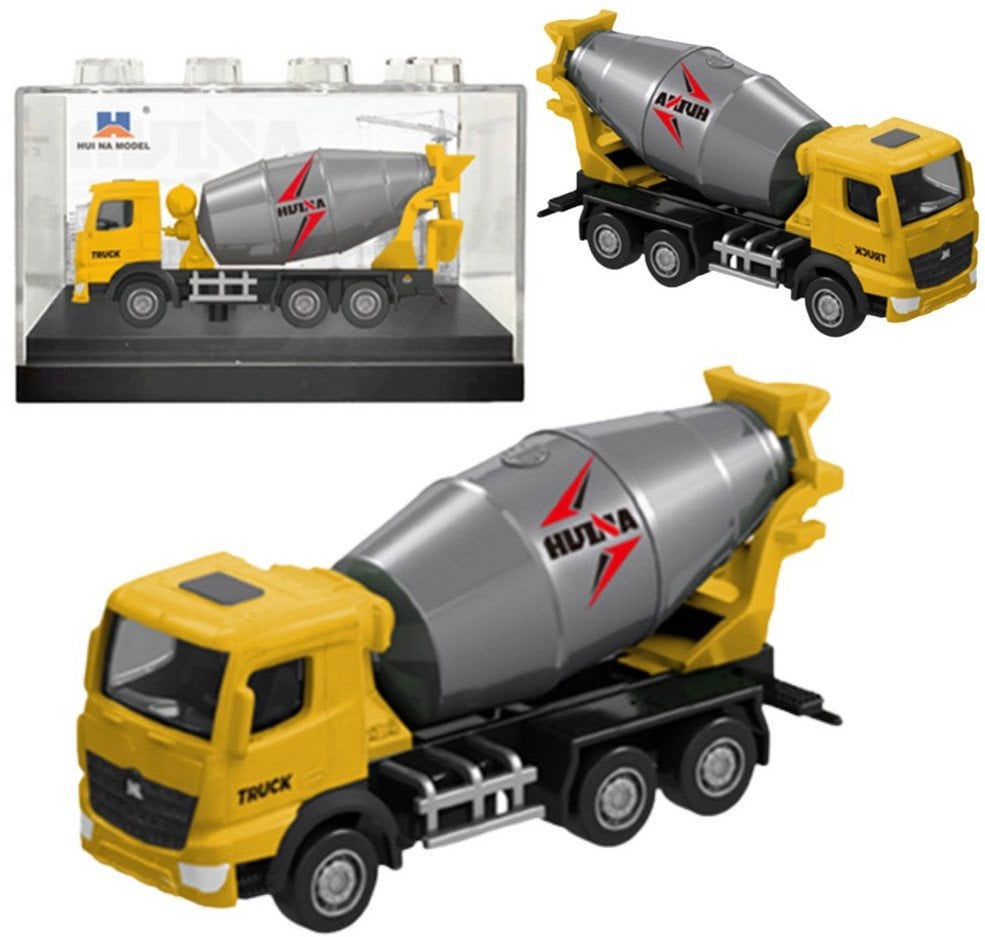 Betoniarka Metalowa Model Kolekcjonerski Huina Żółta 1:80